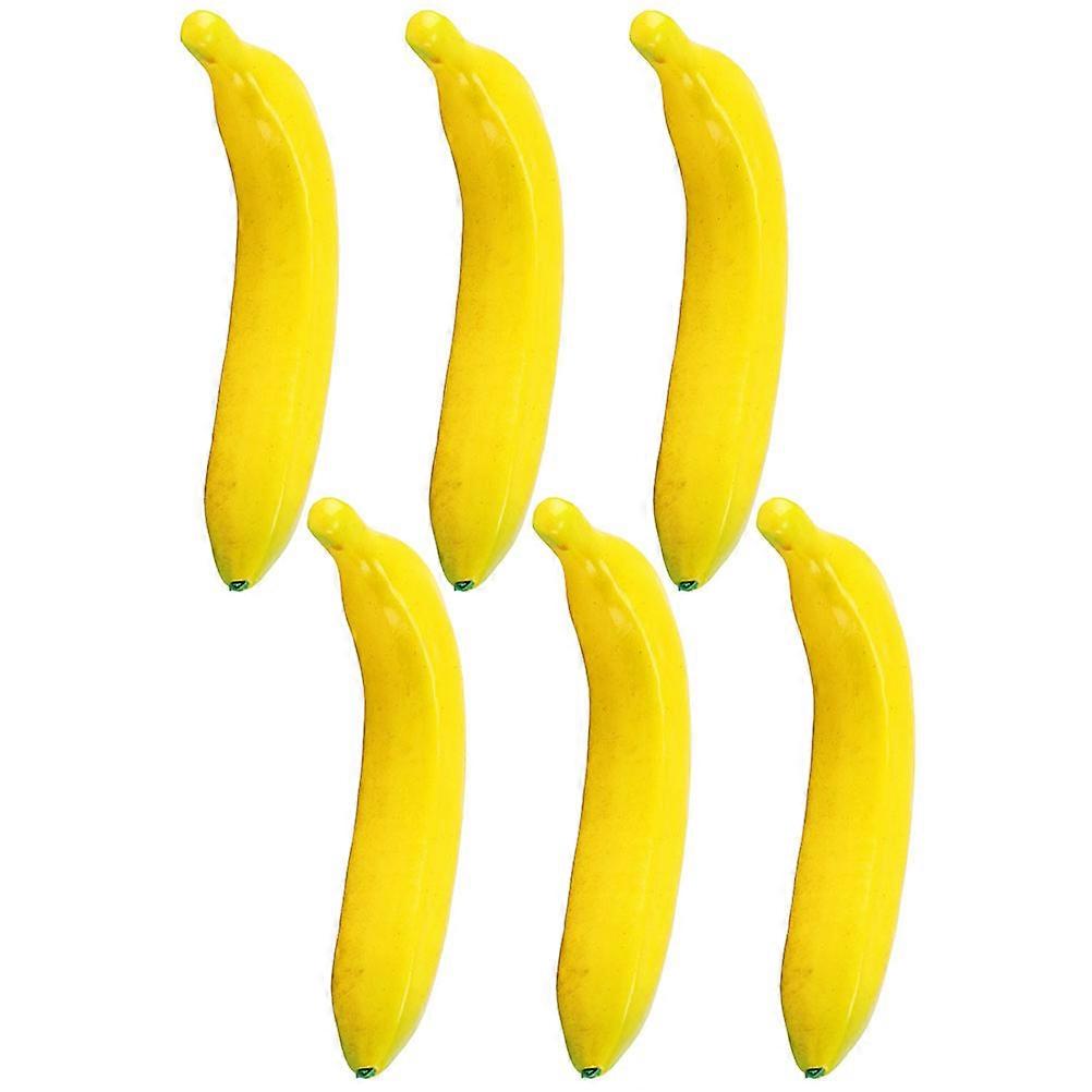 Artificial Banana Fake Banana Photography Props with 6Pcs for DIY Decoration
