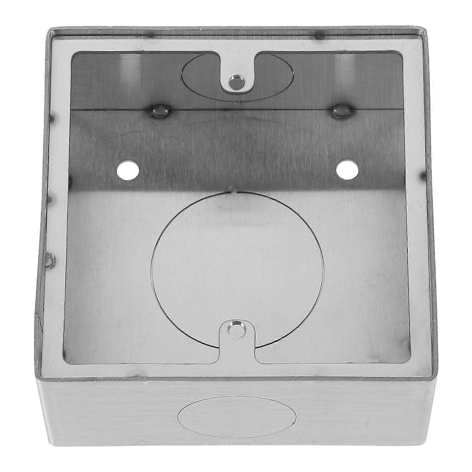 Stainless Steel Fireproof Surface Mount Junction Box Wall Socket Panel with Multifunctional Receptacle for Home and Office Use Safe Durable Electrical
