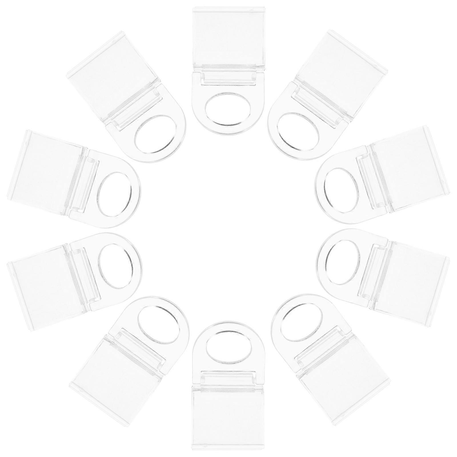U Shaped Acrylic Valance Blinds Clips 10pcs Cordless Curtain Grips for Secure Shade Lifting & Easy Installation Clear Window Accessories for