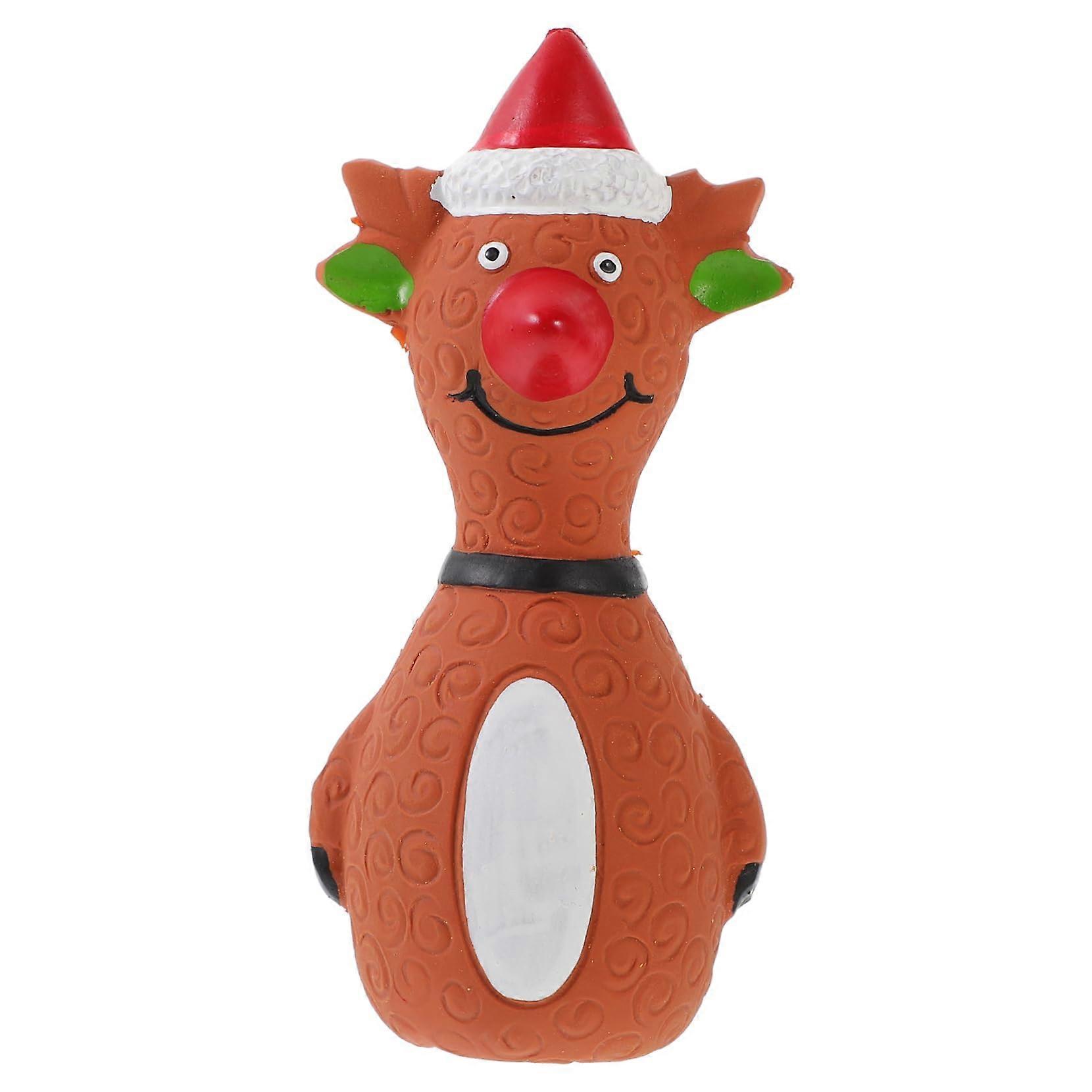 Christmas Dog Toy With Latex Chew And Squeaker, Plush Toy For Dogs, Mental Stimulation And Relaxation, Safe Material