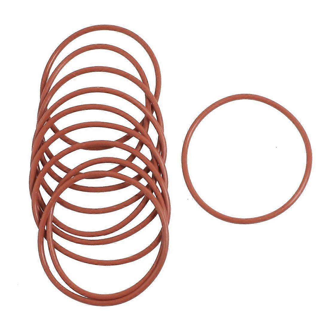 10 Pcs Flexible Rubber O Ring Seal Washer Replacement Red 58mm x 2.5mm