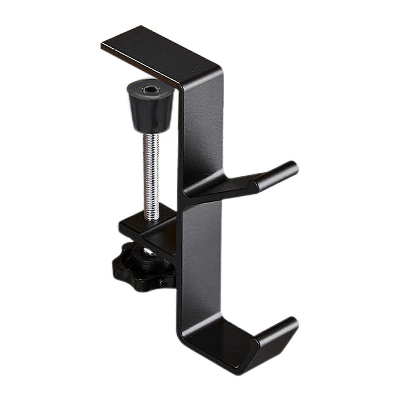 Portable desk mount Metal organizer with adjustable arm clamp, black
