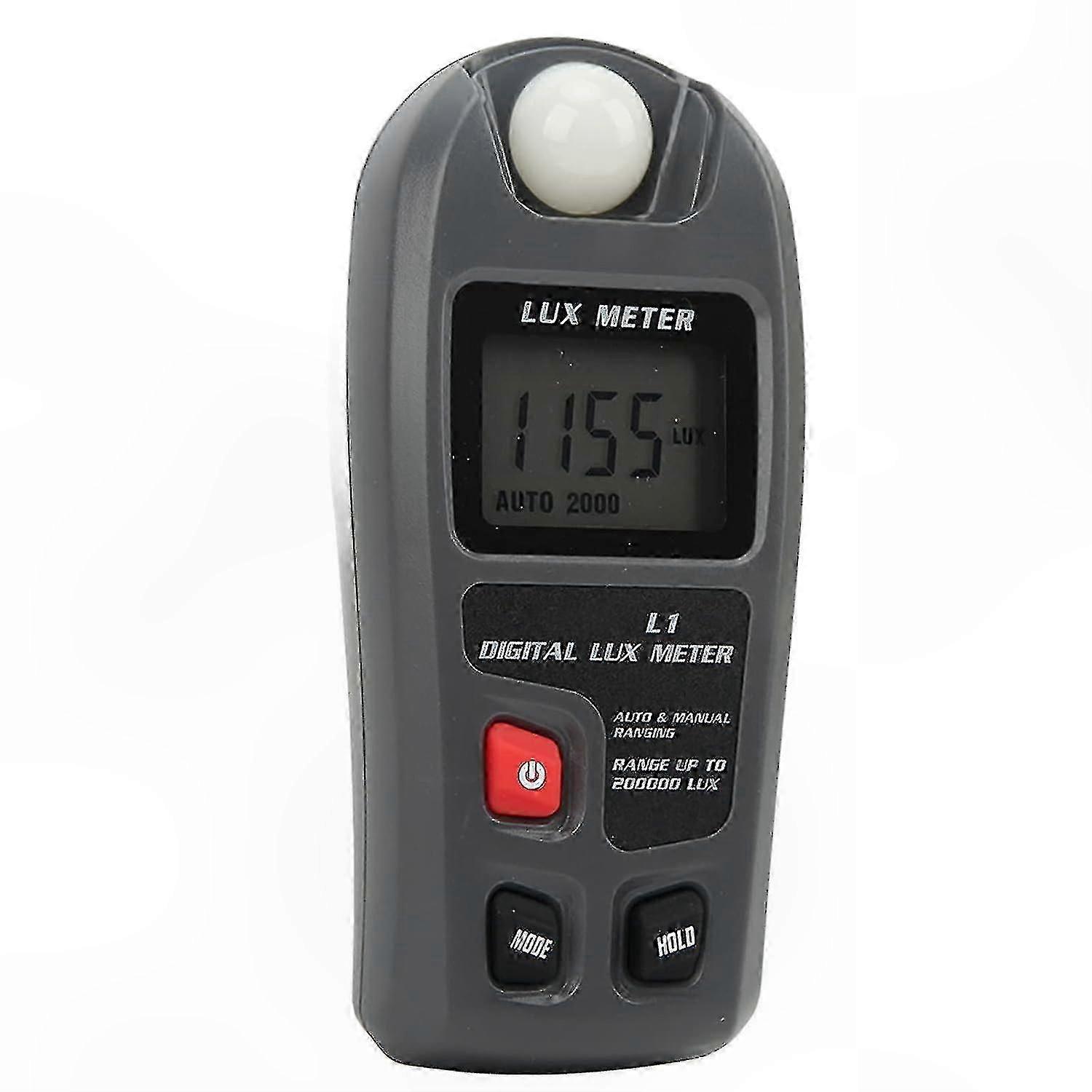 Portable Light Meter with LCD Display, 0-200k Lux Range, Digital Illuminance Tool for Photography and Plant Monitoring