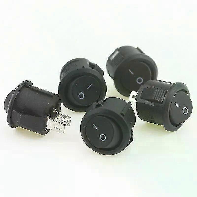 Exquisite 5pcs/10pcs Mini round 2-pin 16mm diameter small round boat rocker switch black white red switch