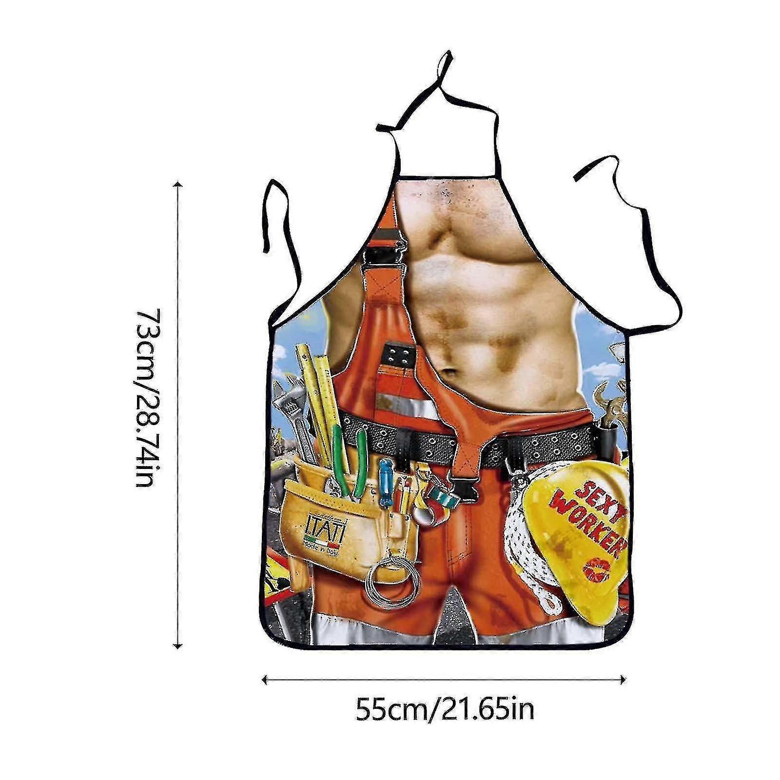 Muscular Apron, Couple Apron for Kitchen or BBQ