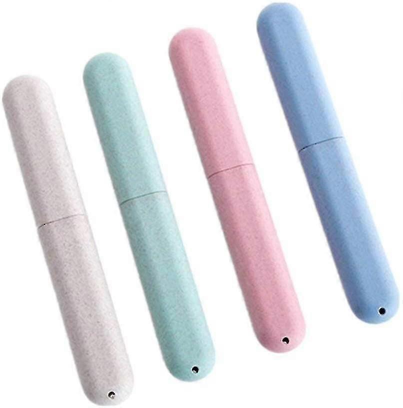 4pcs Portable Travel Plastic Toothbrush Storage Box