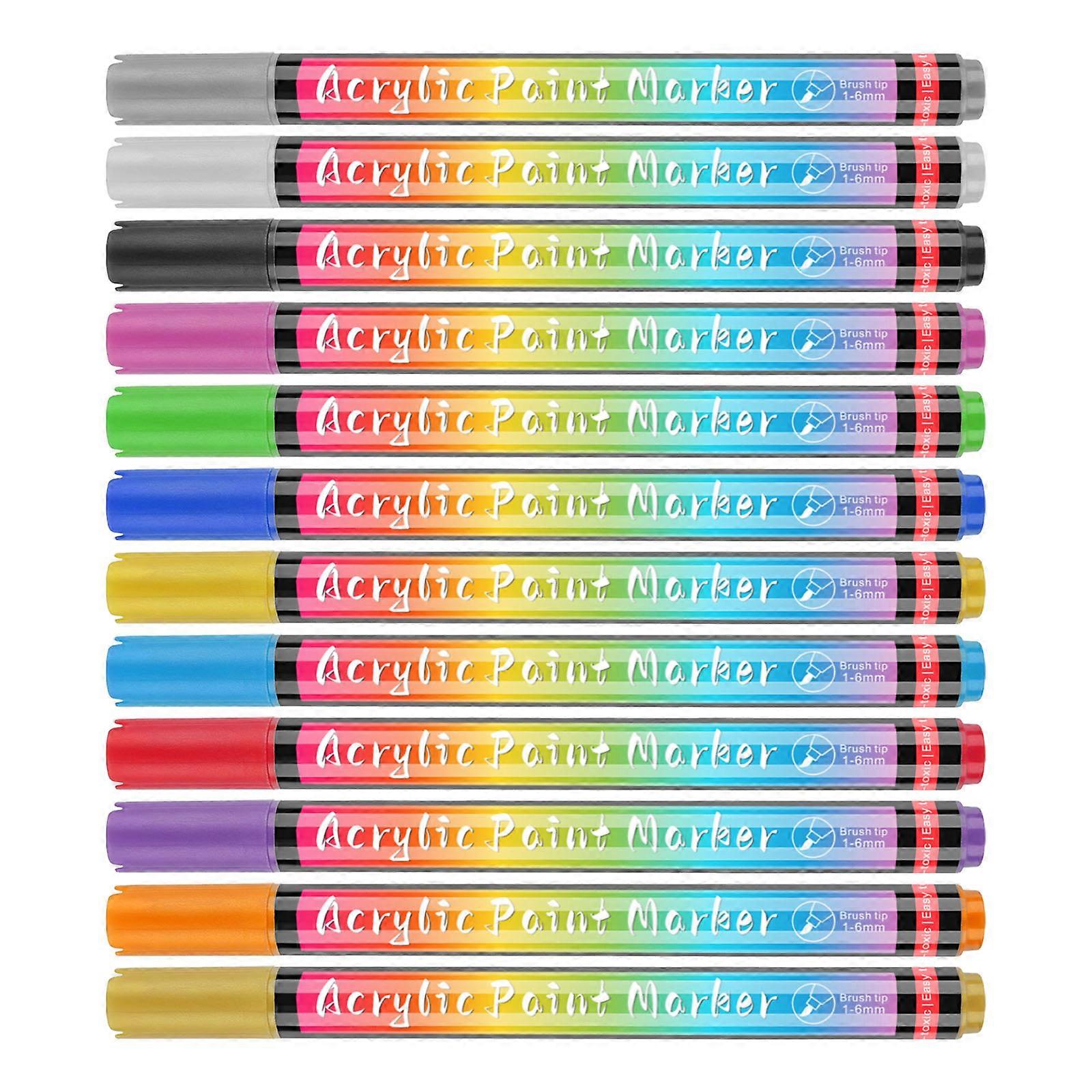 12 Colors Pet Nails Polish Pens Quick Drying Safe to Use Nail Art Set for Dog Safe for Large and Small Pet Multicolor