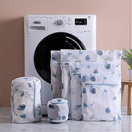 Mesh Washing Bag Set of 6 Reusable Polyester Laundry Bags with Closure for Delicates Random Colors