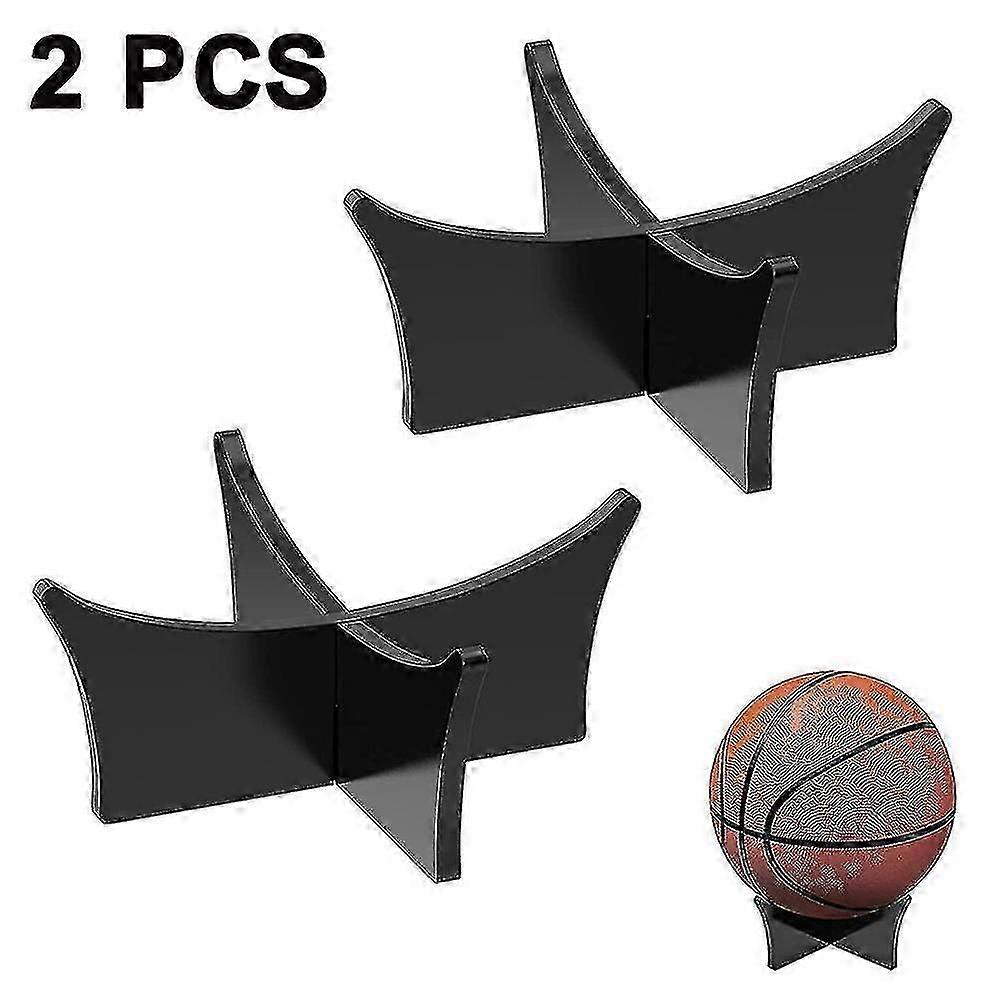 2pcsバスケットボールスタンドブラケットサッカースタンドアクリルボールディスプレイスタンド(b、スタイル)