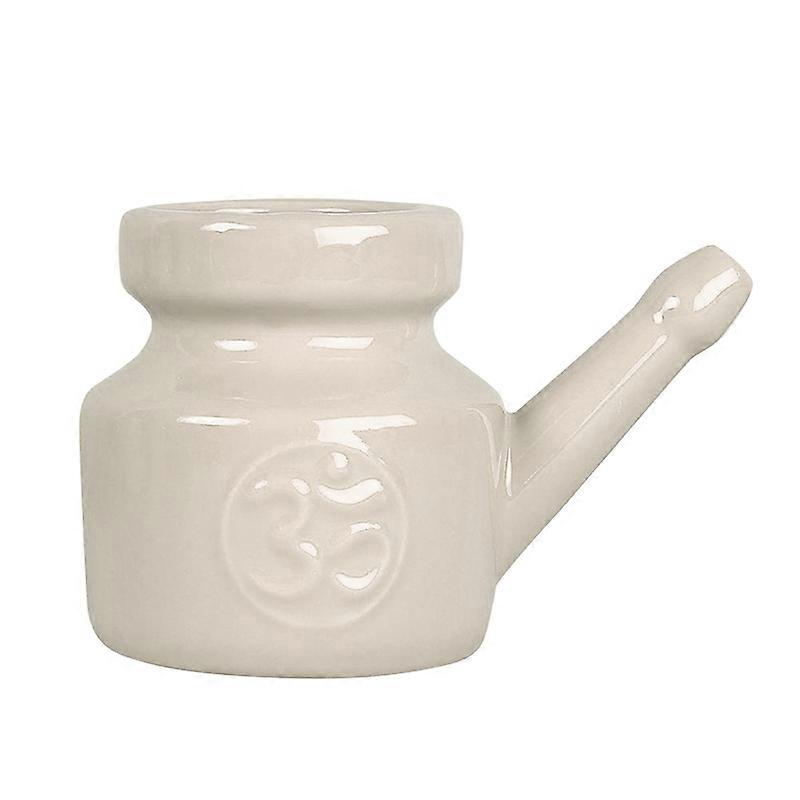350Ml Ceramic Neti Pot Nose Cleaning Pot,Grey