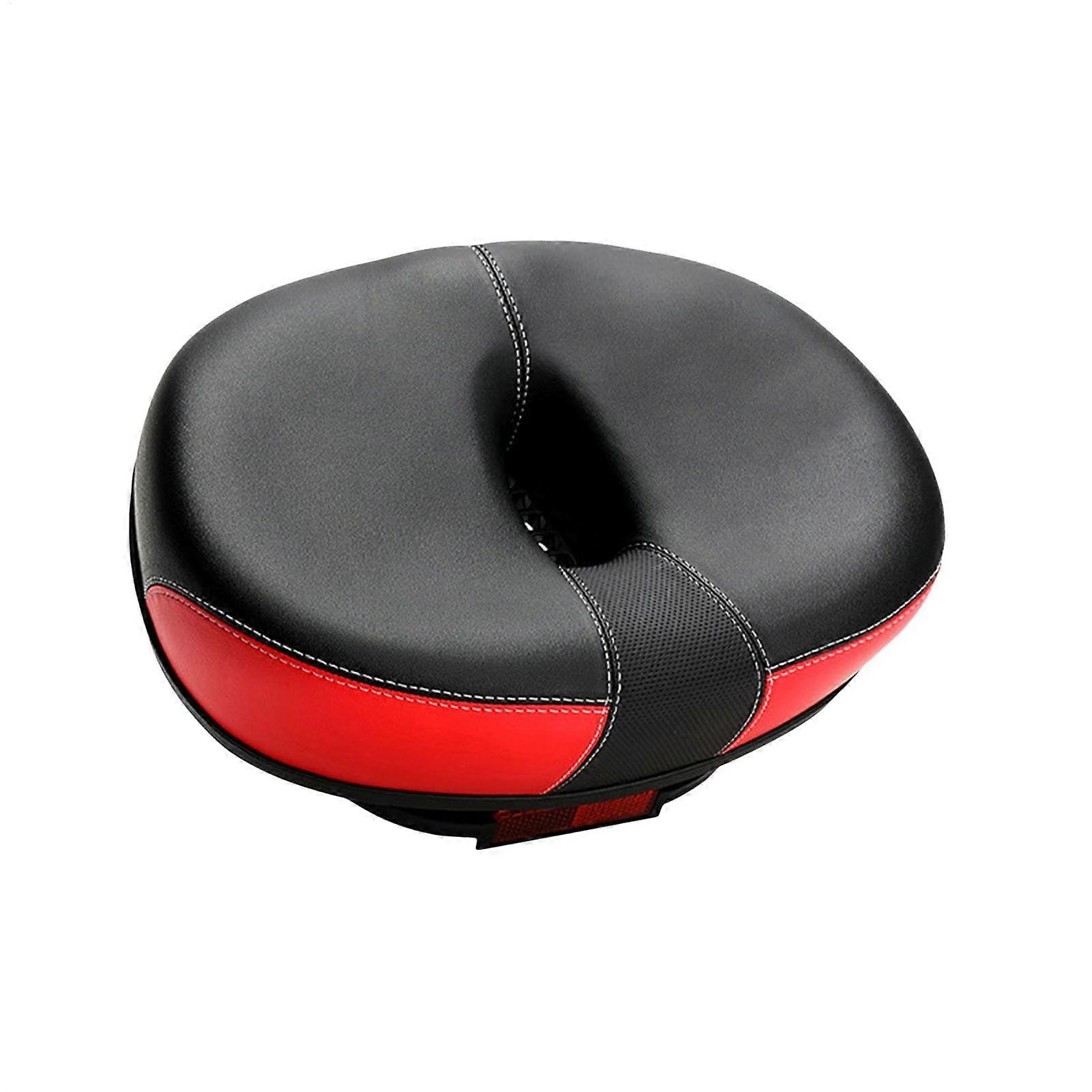 Bicycle Cushion Seat Comfortable Soft Without Nose, For Mountain Bike red