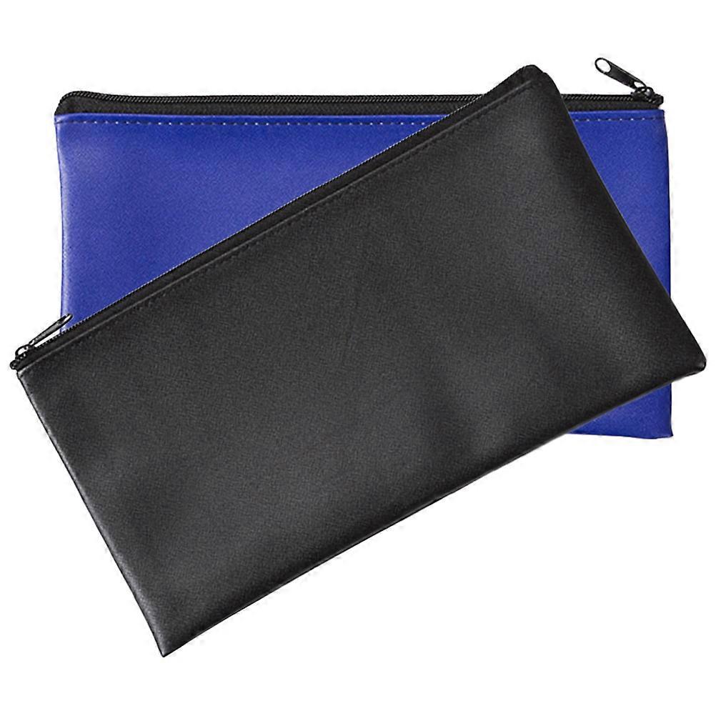 Waterproof File Bag Organizing Pouch for Documents Money with Zipper Office Bank Deposit Bag