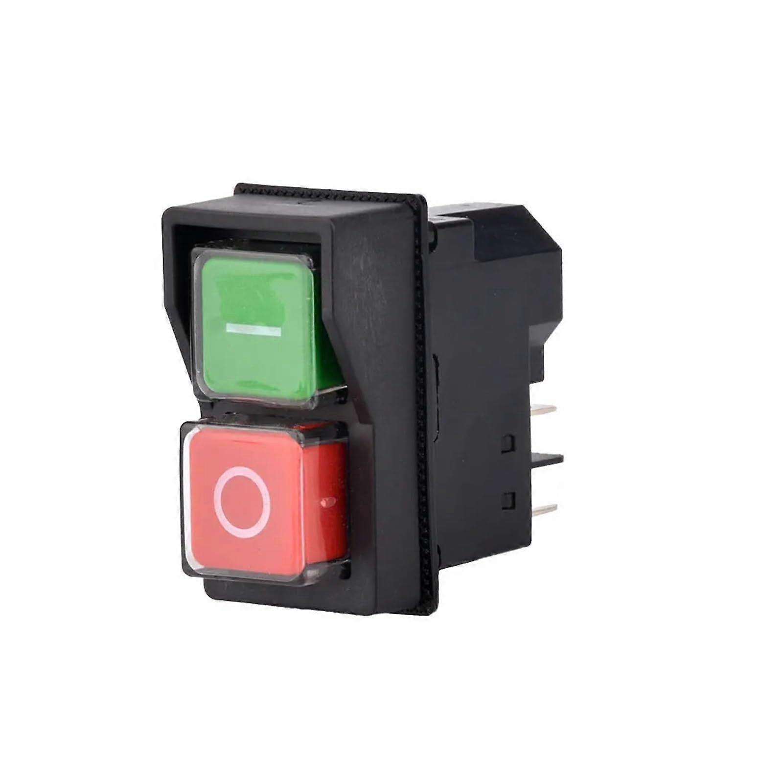 Push Button Electromagnetic Switch 4 Pin AC250V 16A Magnetic Starter for Power Tools and Electrical Devices