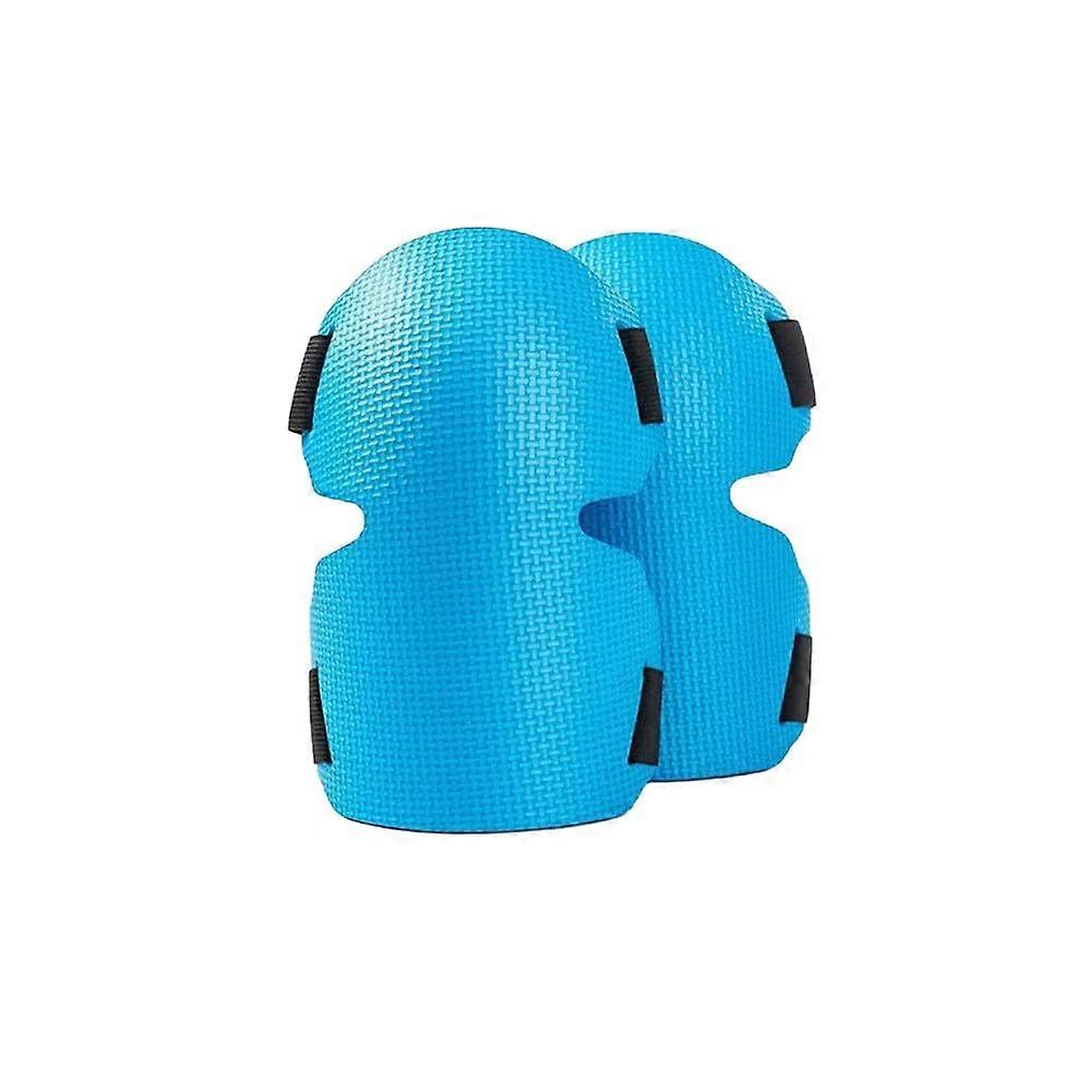 Adjustable Gardening Knee Pads with Soft Foam Cushioning and Flexible Straps (2 blue)
