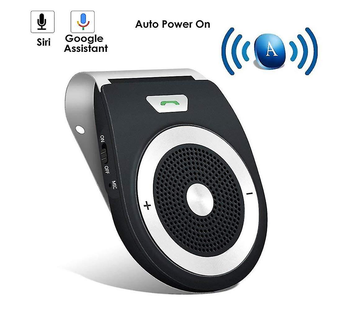 Haut-parleur Bluetooth Pour Visière De Voiture - Kit Mains Libres Avec Clip, MP3, Qualité D'appel HD, Facile à Installer (Noir)