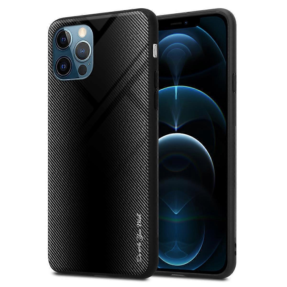 Capa Protetora de TPU para iPhone 13 PRO - Capa Traseira com Vidro Protetor - Vidro Listrado