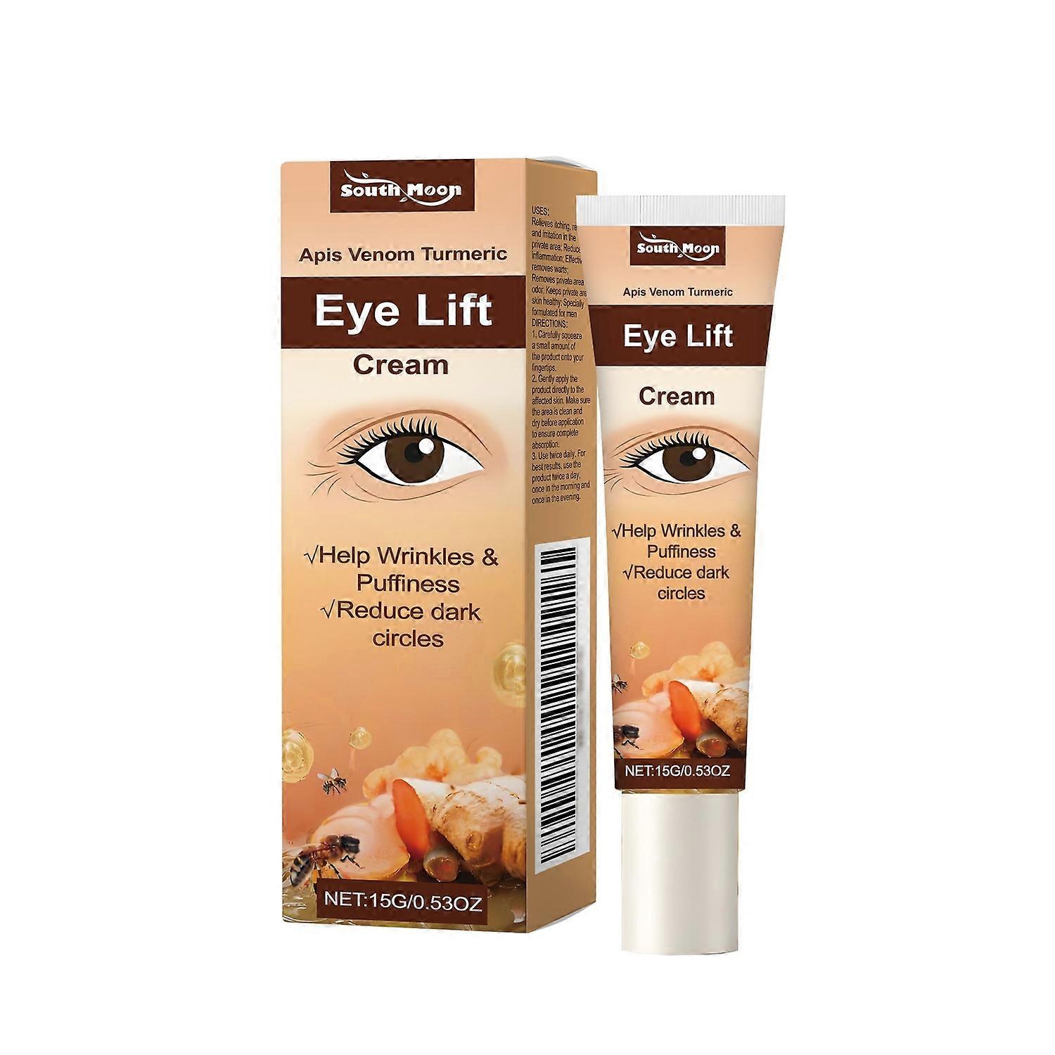 1-6PCS SOUTH MOON Apis Venom Turmeric Eye Lift Cream 15g Moisturizing Anti Wrinkle Firming for Eye A