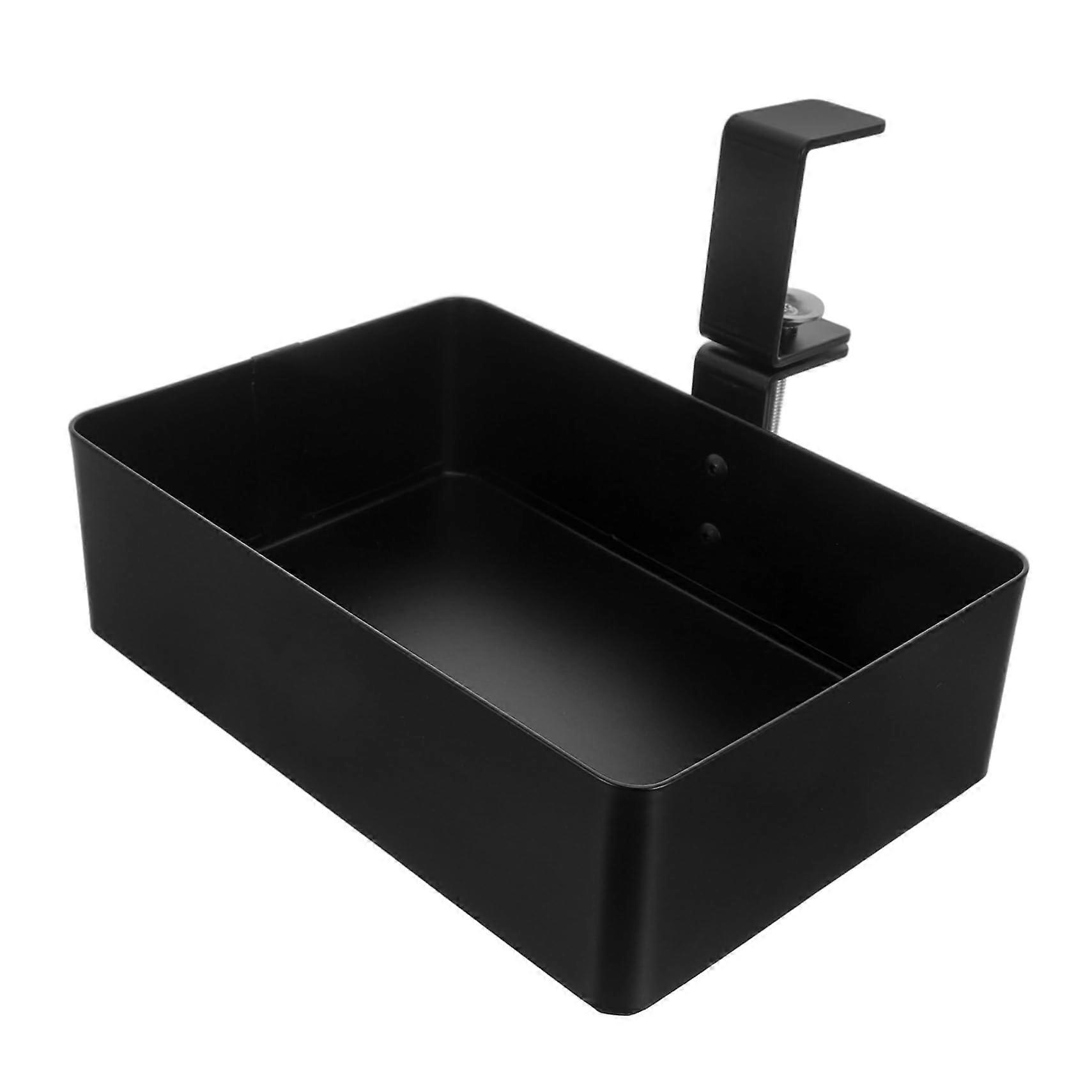 Clamp Rotating Metal Organizer for Effortless Access to Makeup and Office Supplies No Drill Installation Under Desk Drawer Ref: 4050