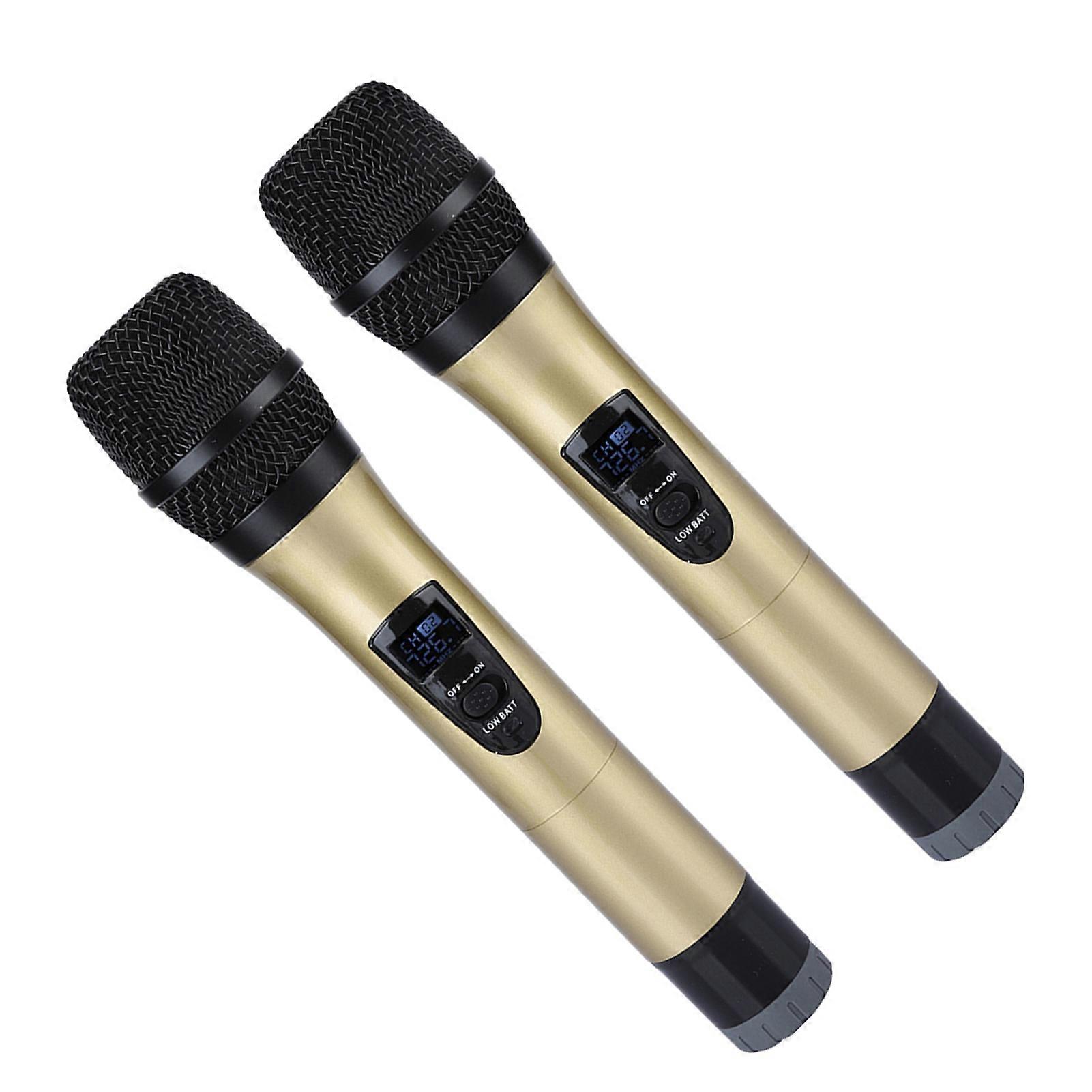 Universal VHF Wireless Handheld Microphone E8 Gold, 1800mAh Battery