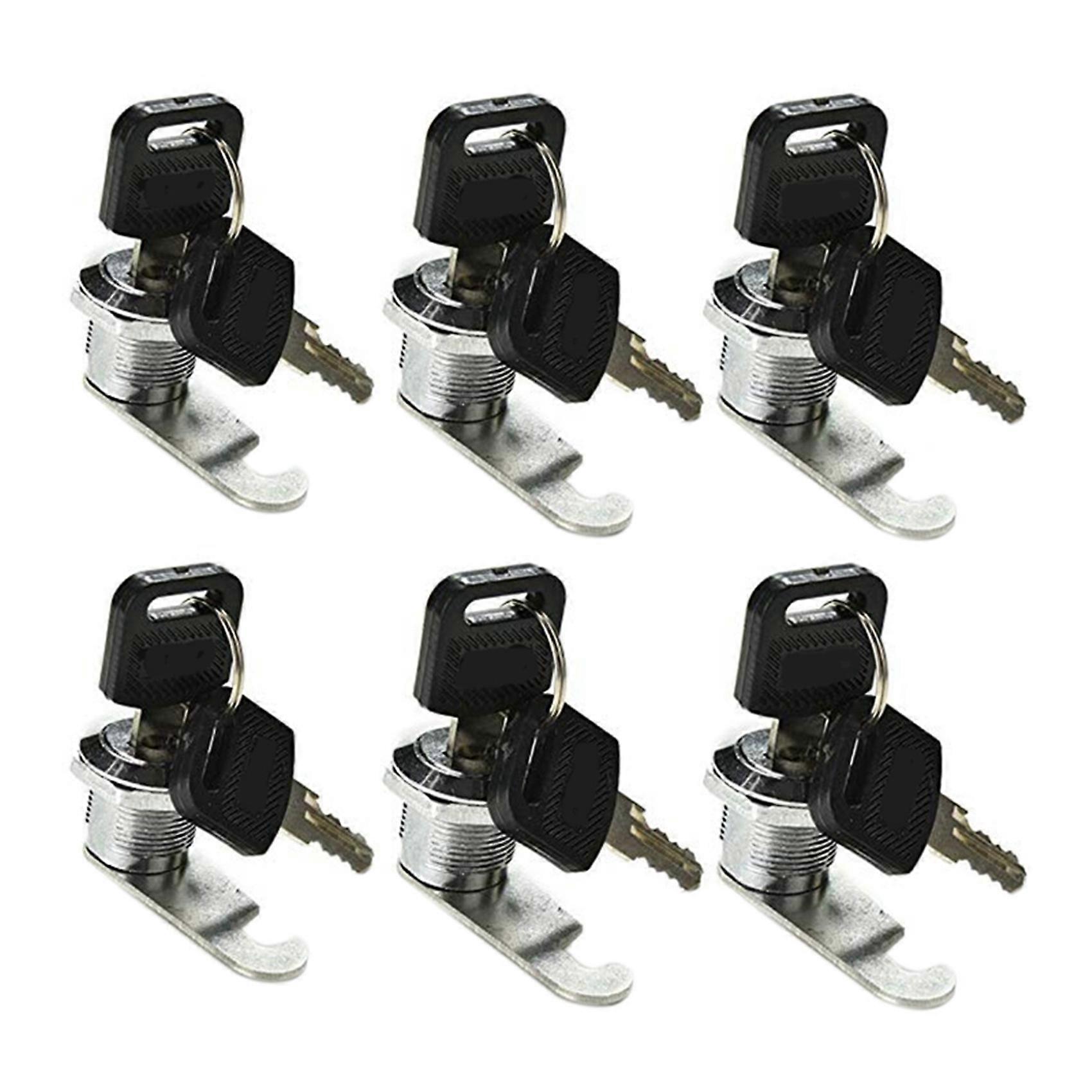 Mailbox Lock, 6 Pack Cam Lock for Cabinet Letter Box Locker Drawer Door Cupboard with 12 Keys 16mm