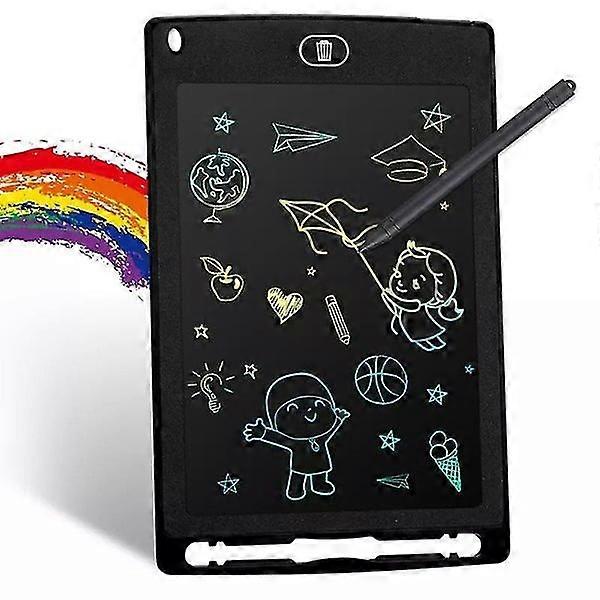 Drawing Board, Tablet and Pen Multicolor LCD 8.5\" Black, Colorful Graffiti Hand-Painted Tablet