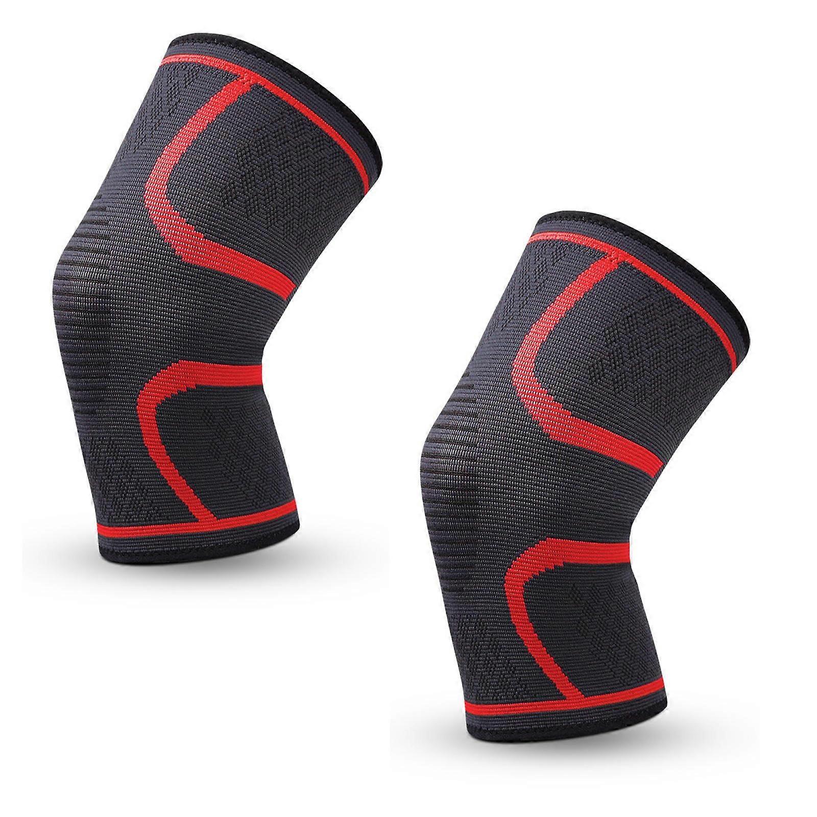 Sport Knee Support Brace - No-Slip Compression Knee Sleeves for Men & Women, H-XXL, Ideal for Running, Walking, Hiking