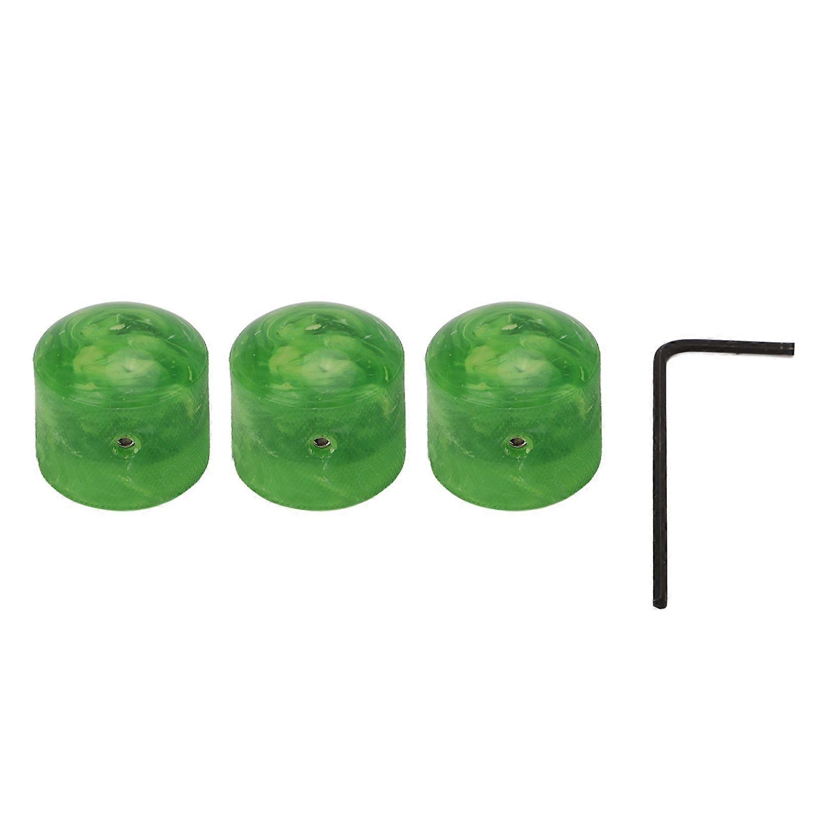 3Pcs Electric Guitar Knob String Potentiometer Controller Instrument Accessory Set Kit Green