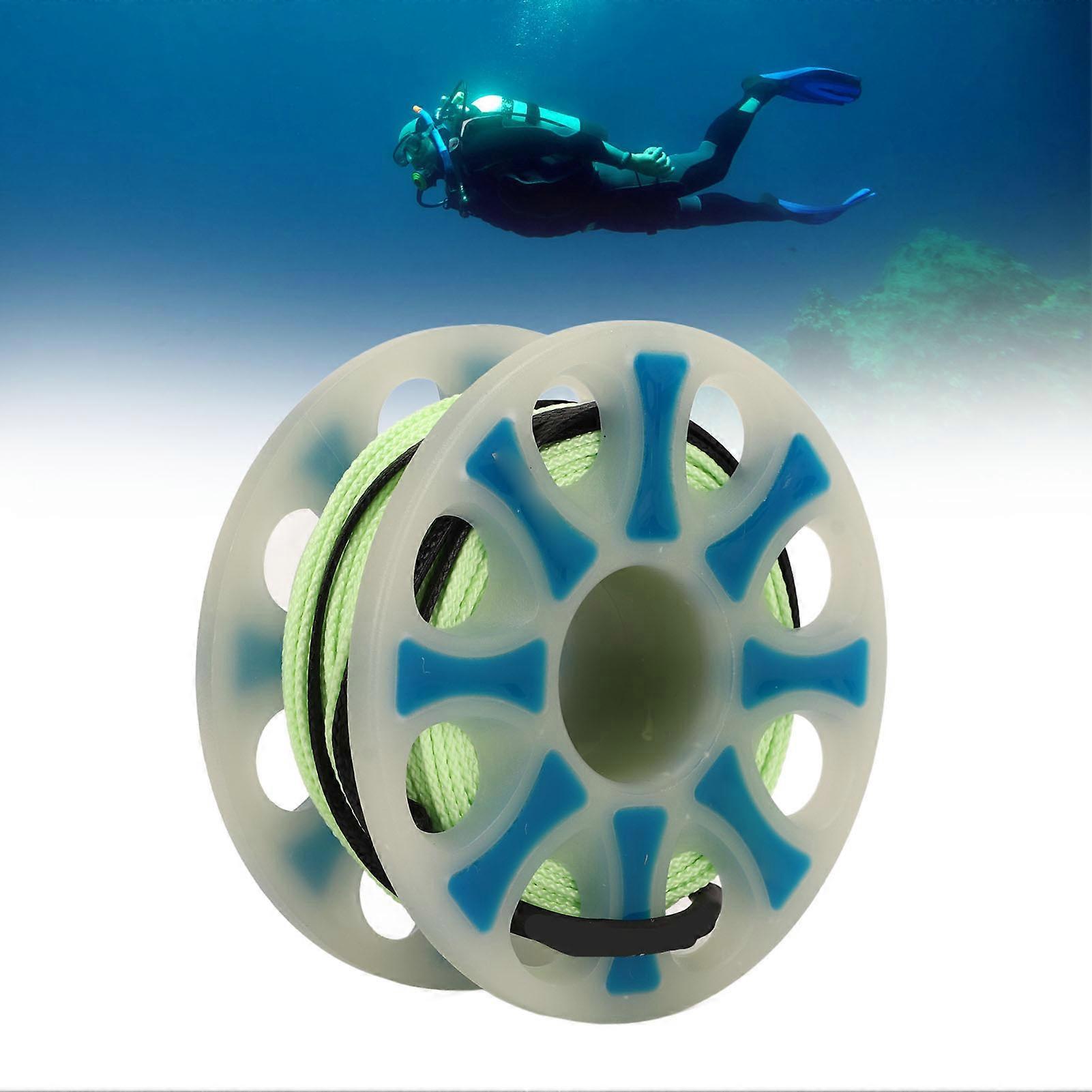 Finger Reel Diving Spool 30m Blue Lightweight Durable Nylon