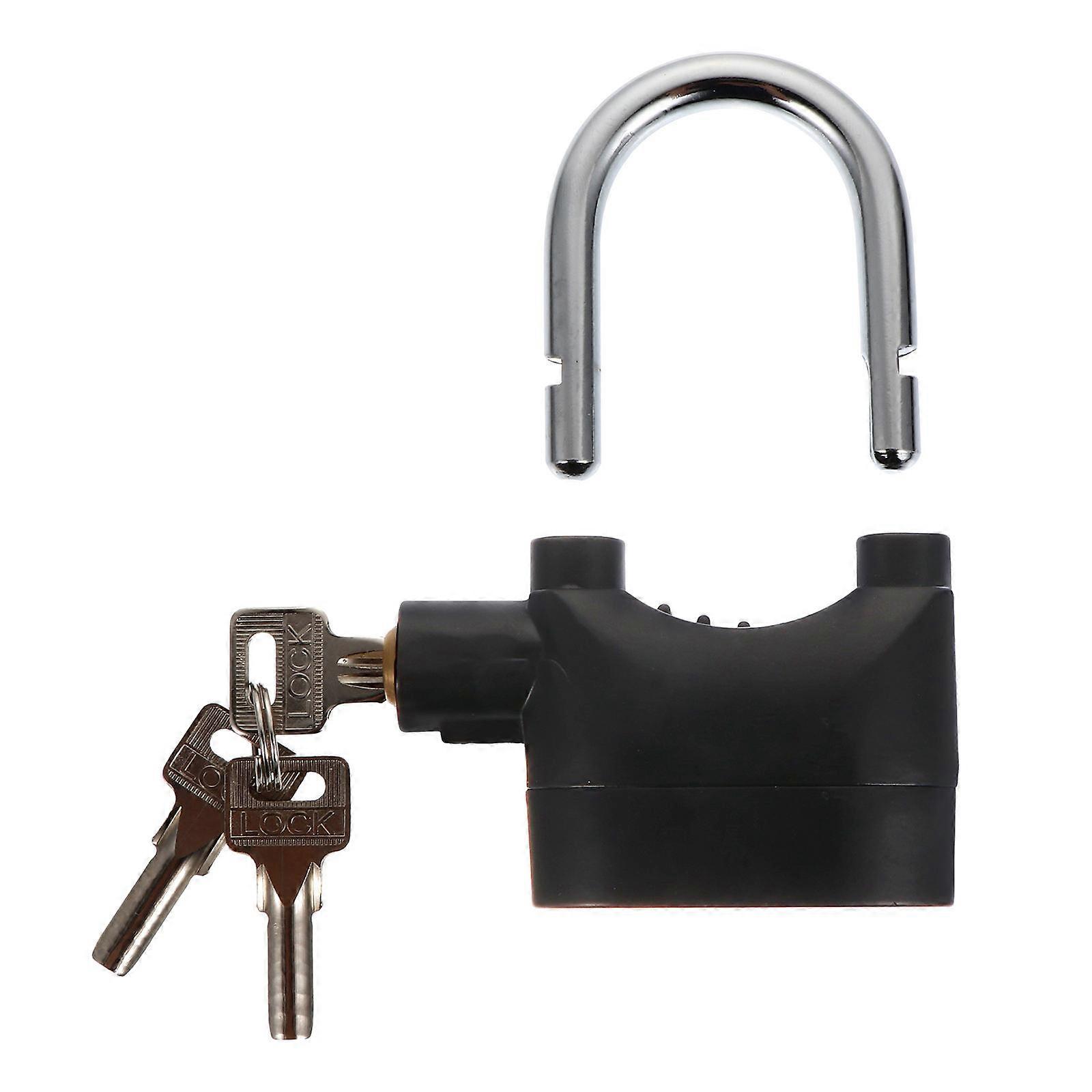 1Pcs Universal Security Alarm Lock U Bike Lock For Outdoor Use Durable Black Built-in Alarm