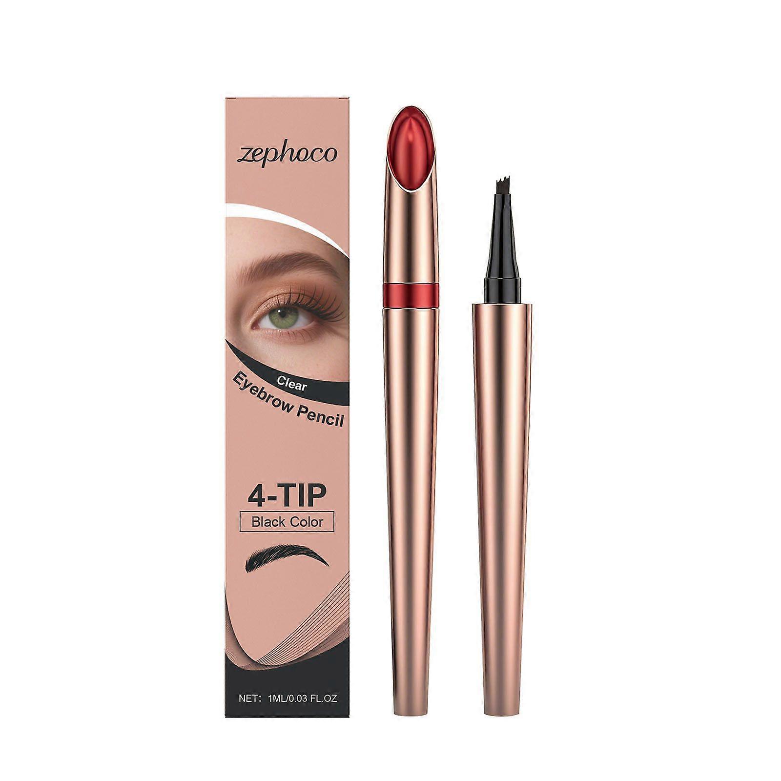 Microblading Eyebrow Pencil, Eyebrows Pencils for Natural-Looking with 4 Micro-Fork Tip, 3D Magic Eyebrow Tattoo Pencils Long-Lasting Fine Stroke Eye 