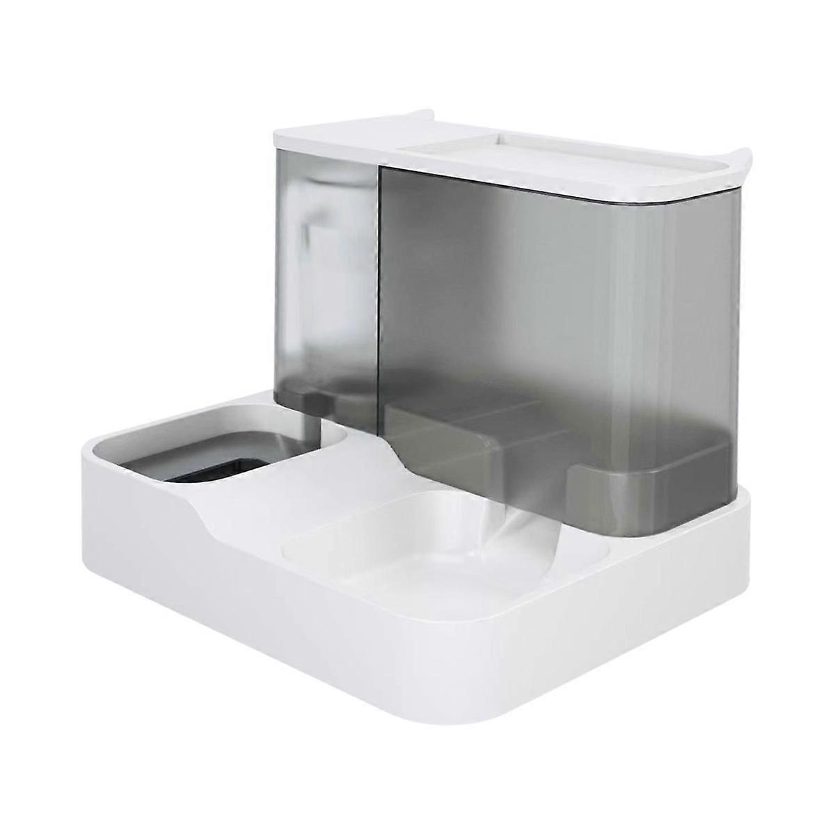 Automatic Pet Feeder, 2-in-1 Food and Water Bowl Set, Automatic Water Fountain and Food Dispenser