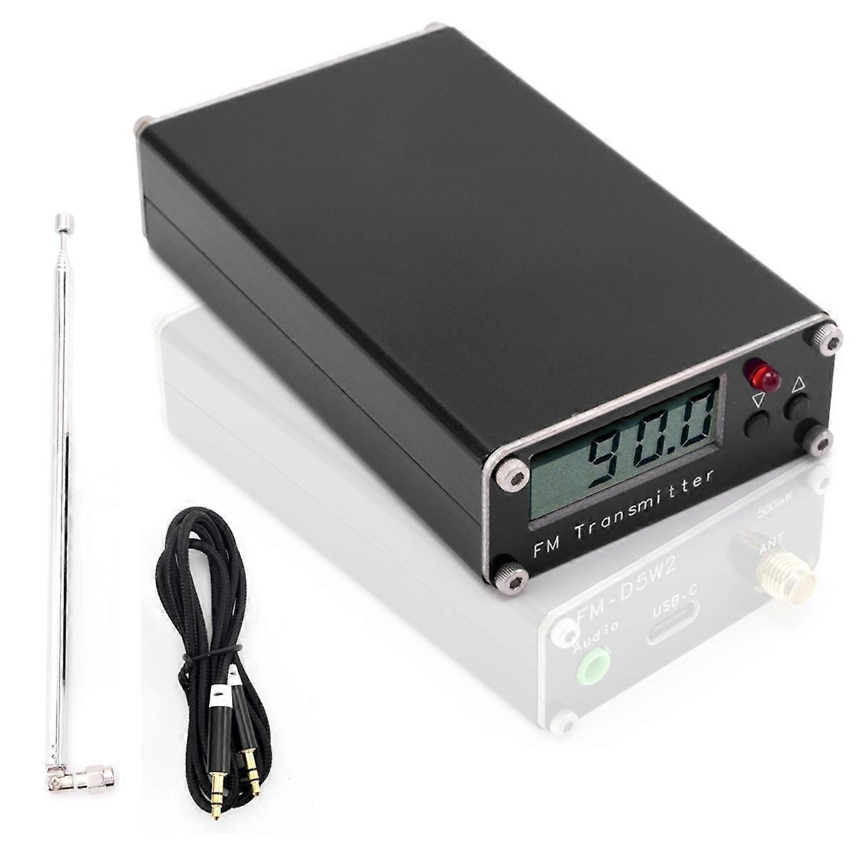 0.5W Frequency Modulation Emitter 76-108Mhz 500mW Stereo  mitting Device Type-C with 2KM  mission Distance