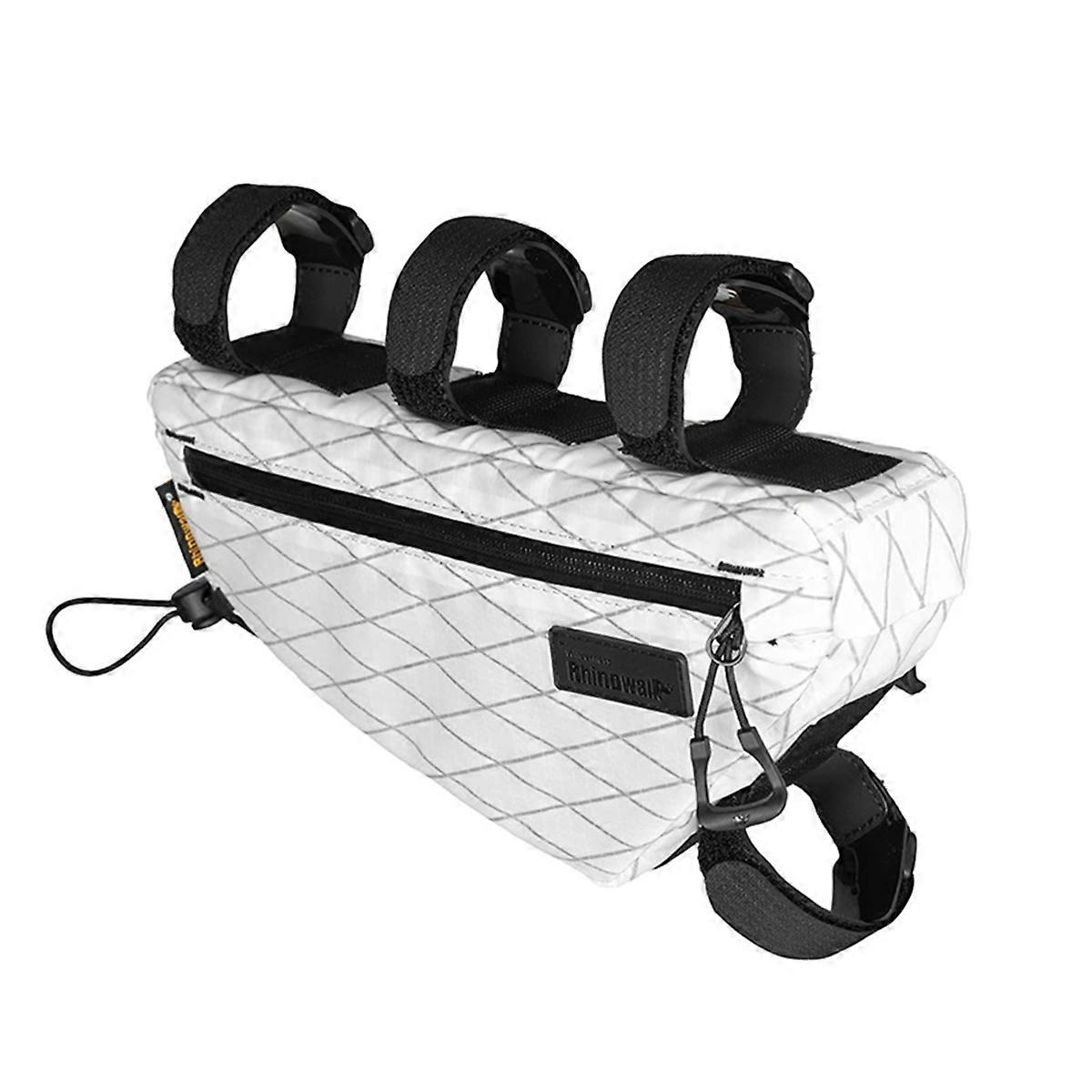 Rhinowalk 1.7L Water- Bike Frame Bag Triangular Crossbeam Bag Versatile Bicycle Top Tube Bag for & Road Bikes White