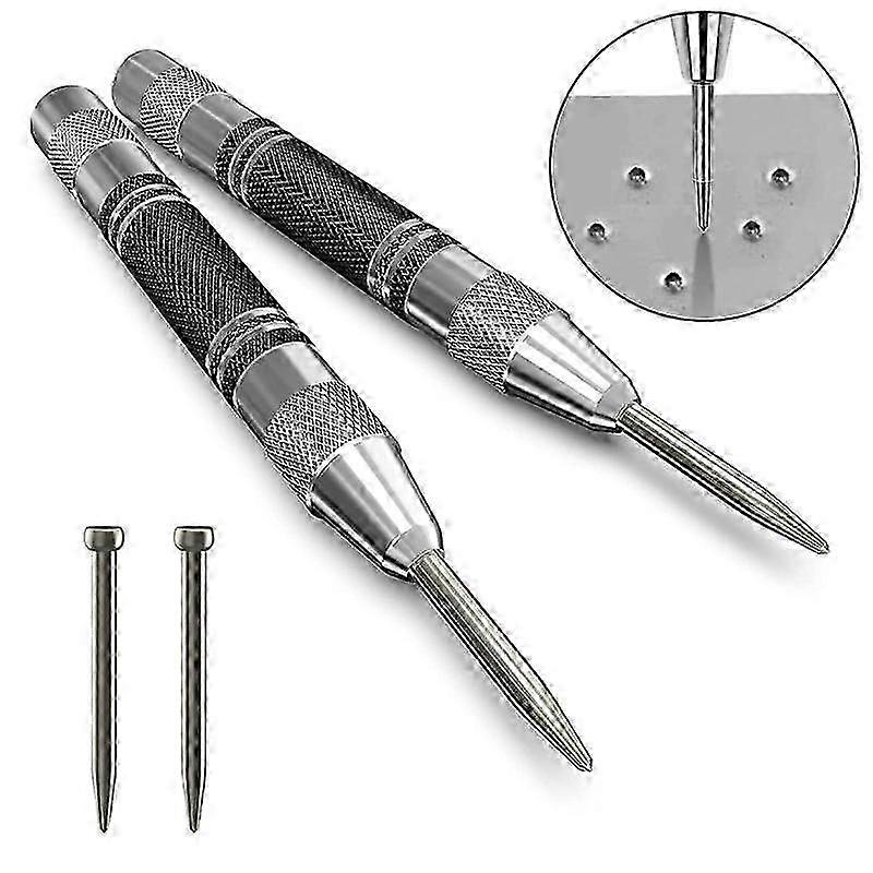 Adjustable Spring Loaded Automatic Punch Hand Tool for Woodworking and Metal Drilling
