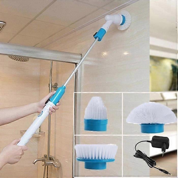 Long Handle Cordless Rechargeable Electric Cleaning Brush Automatic Rotating Telescopic Waterproof Cleaning Brush