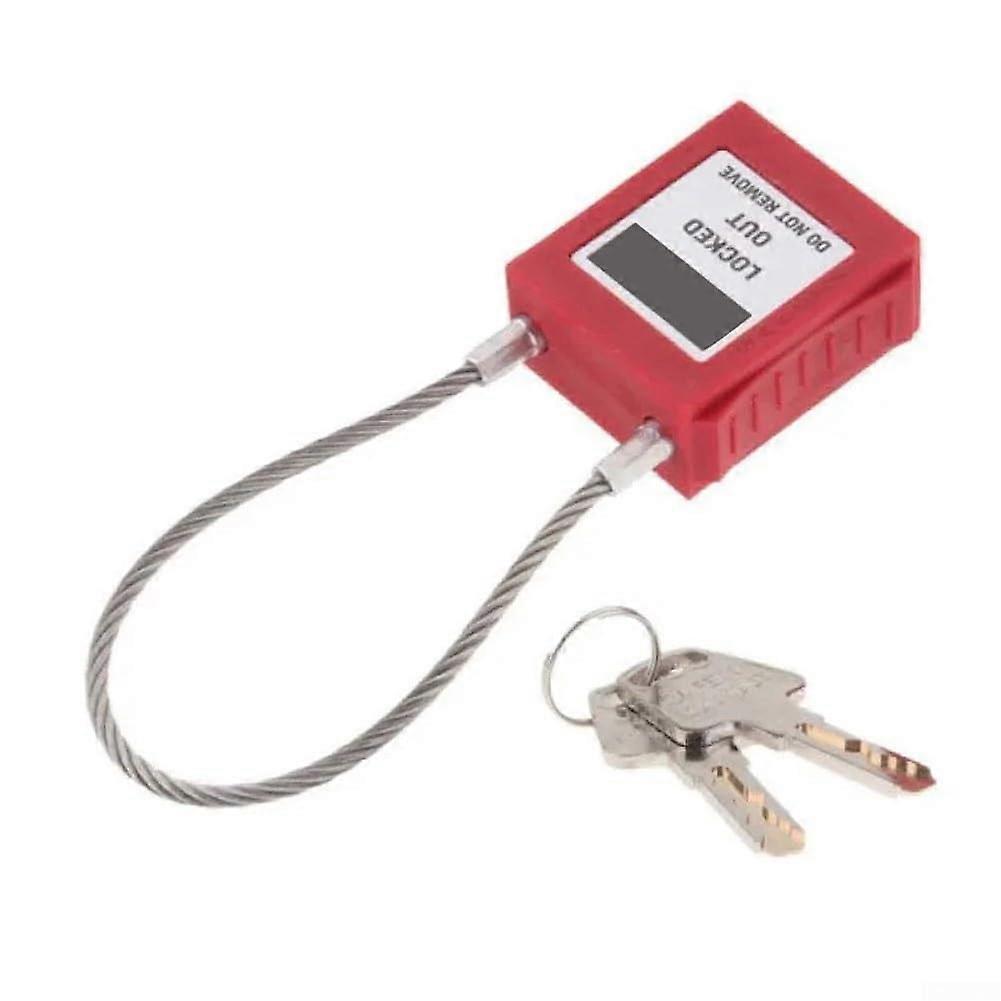 Stainless Steel Cable Padlock With Ergonomic Design, Two Keys Included, Reliable Security