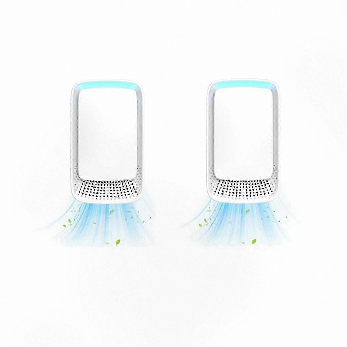 White 2-Pack Air Purifier with Negative Ion Function for Bedroom, Pet Area, Kitchen, Office, Home Use, EU Plug, Quiet Operation