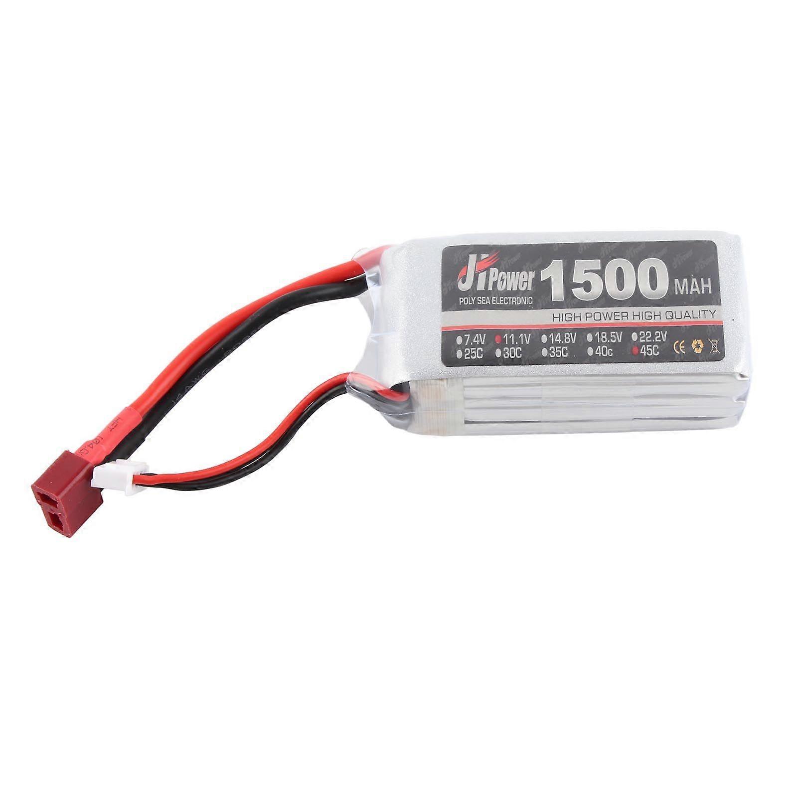11.1V 45C 1500mAh 3S RC Lipo Battery for FPV Racing Drone Quadcopter Helicopter Airplane RC Boat RC Models