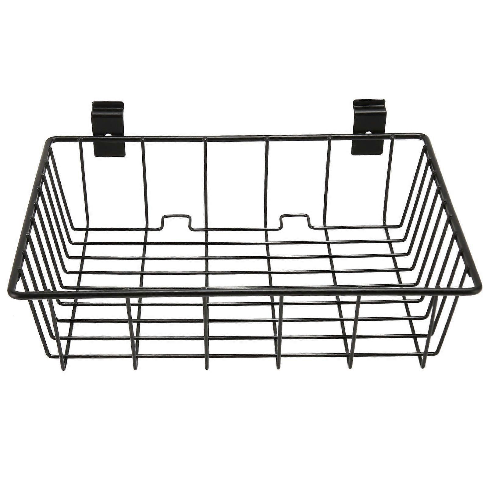 8Pcs Slat Wall Basket Ventilated Metal Mounted Garage Hanging Accessories for Storage Display