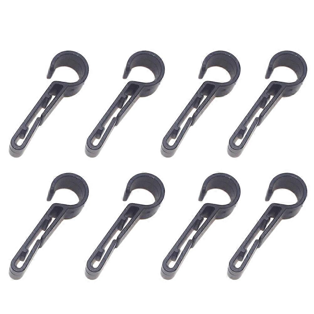 Fasteners Stop Headlamp Clasp Buckle Retainers for Fastening Use 8Pcs Black