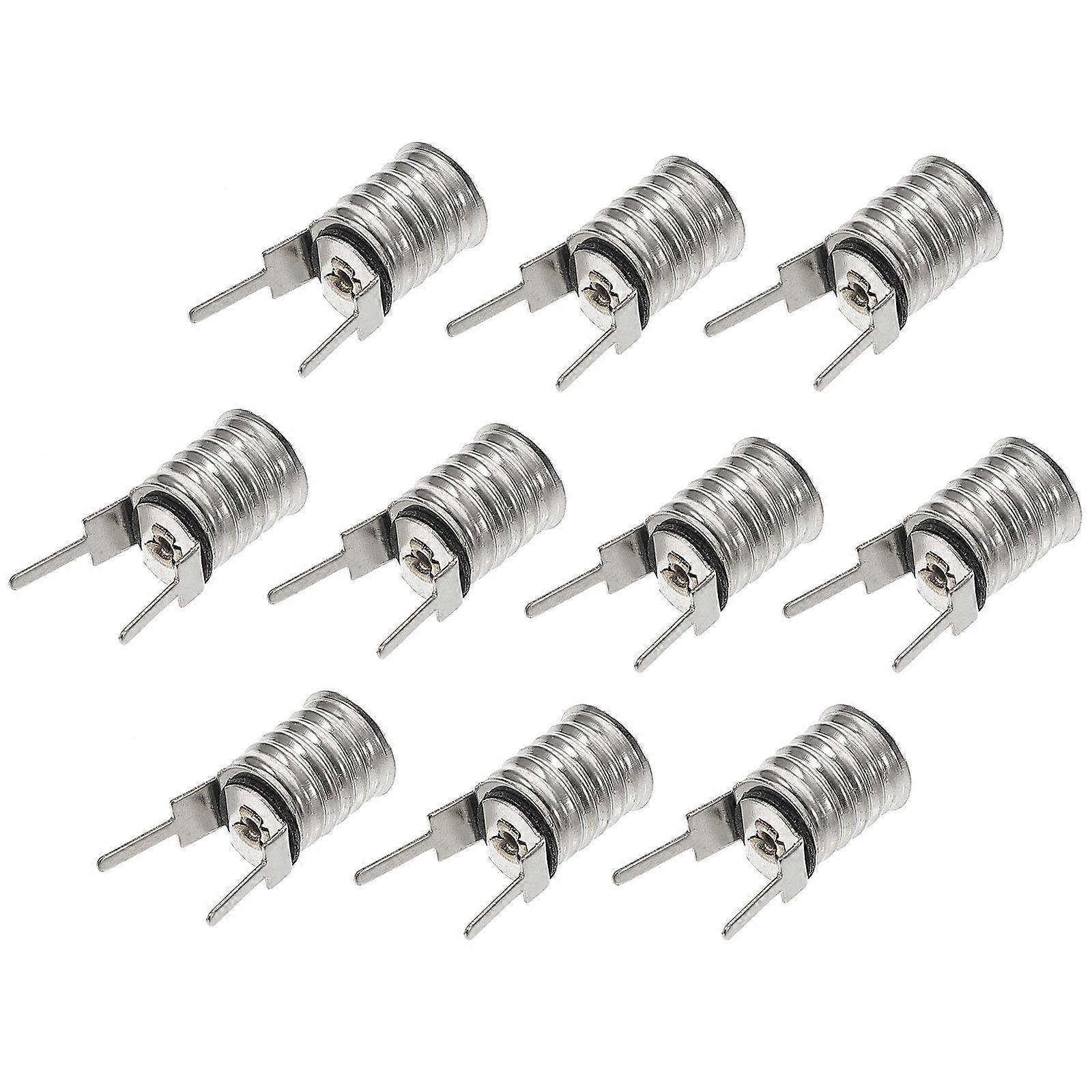 Screw In Mount Light Socket 10Pcs Lamp Holder Offering Easy Wiring Solutions For Home Lighting And Laboratory Use Durable Copper Finish