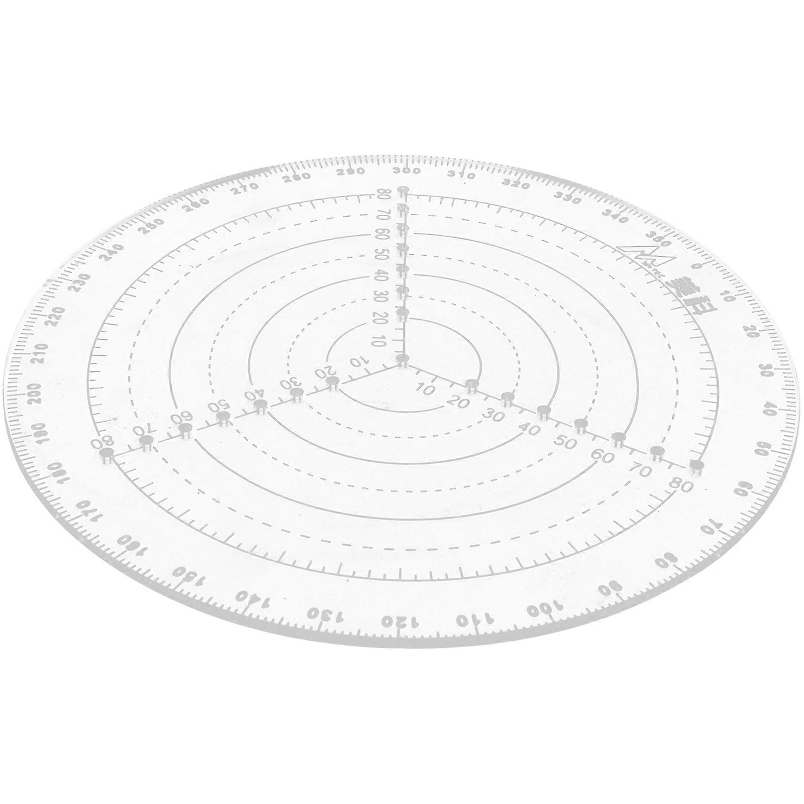 Arc Drawing Tool Center Drawing Circles Measuring Woodturning Tools Transparent 30.00X30.00X1.00CM 1Set
