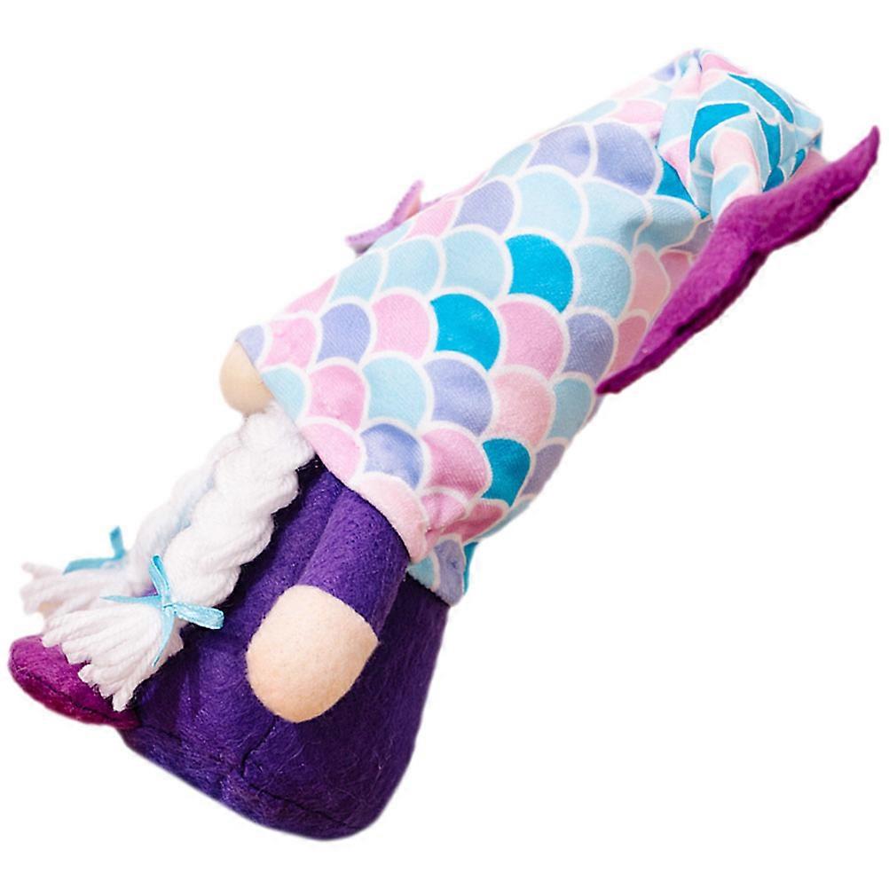 Beach Themed Gnome Mermaid Tail Plush Ornament for Party