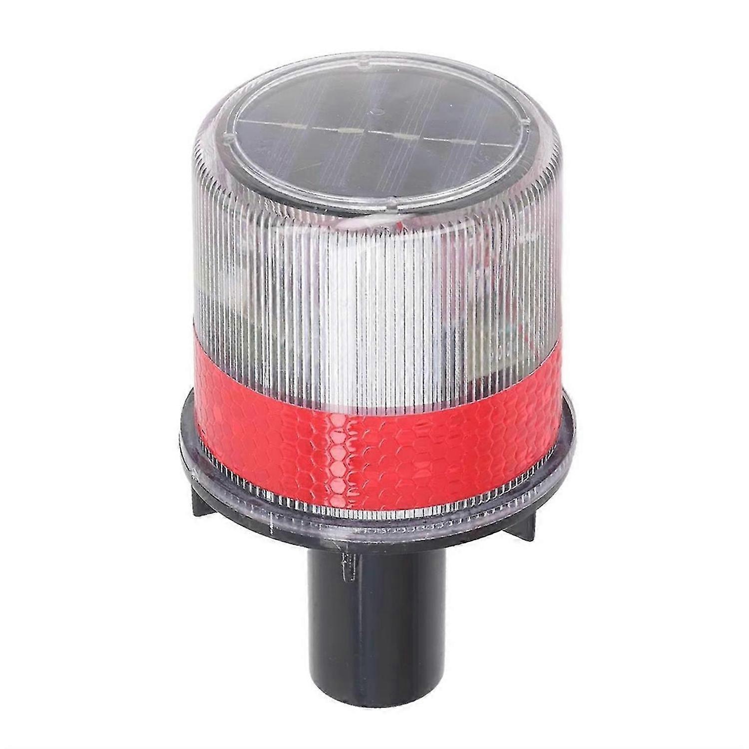 Boat Solar Powered LED Strobe Light PC Shell Reflective Waterproof Switch Beacon Warning Light Lamp