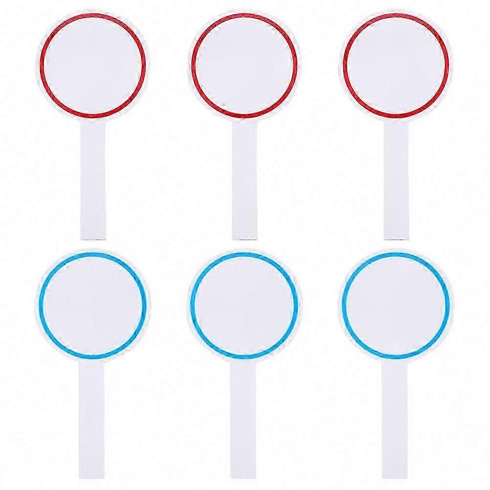 6Pcs Blank Scoreboard Handheld Dry Erase Answer Paddle White Board Single Sided for Games