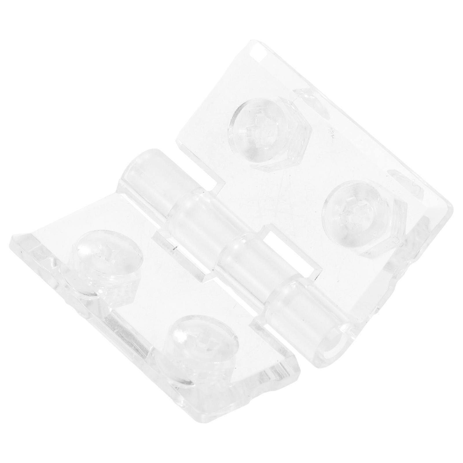 Acrylic Hinges For Boxes Transparent Folding Hinge Cabinet Box Mounting Hardware For Home Commercial Office Use 1 Set