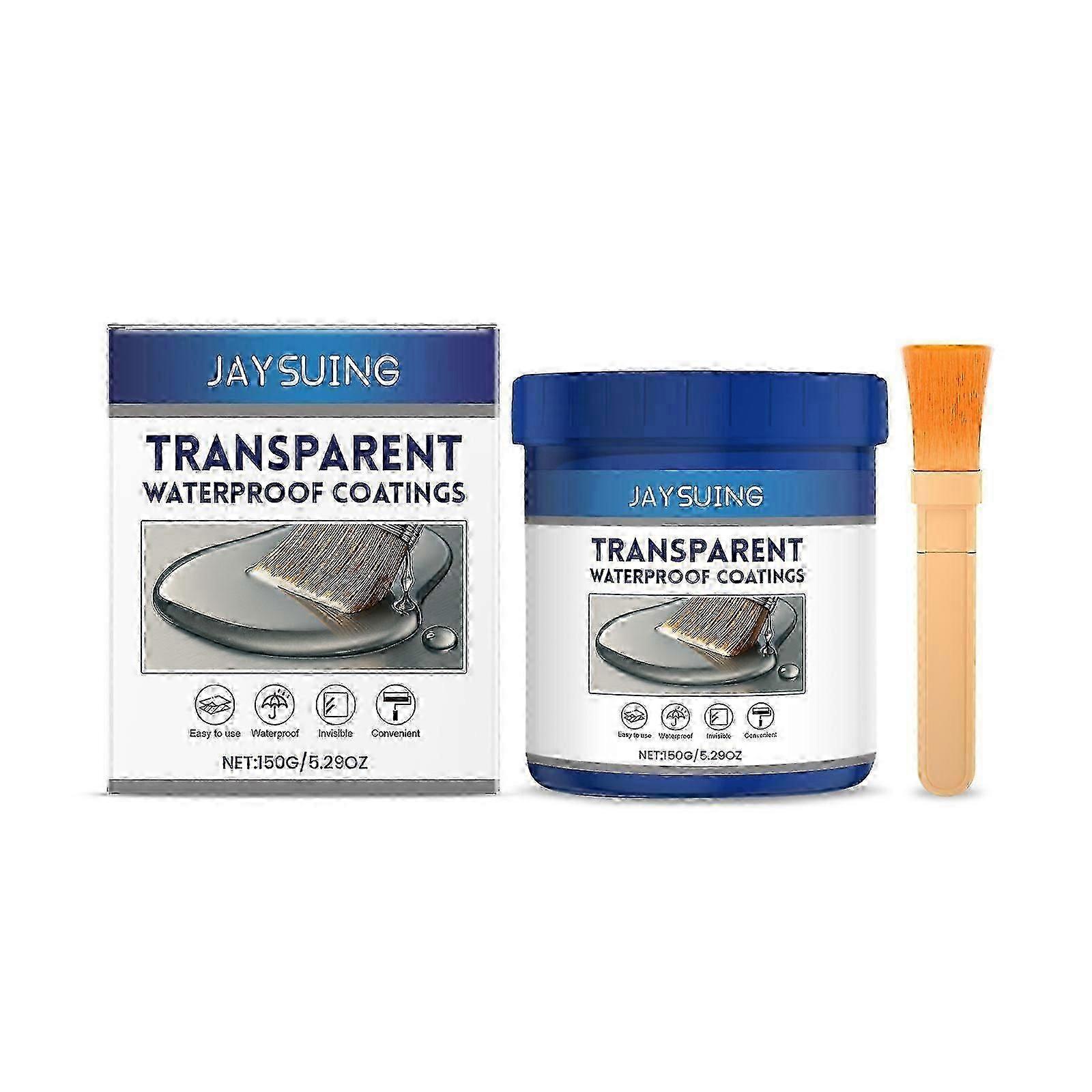 Transparent Outdoor Waterproof Coating with Weather-Resistant and Crack-Proof Elastic Seal
