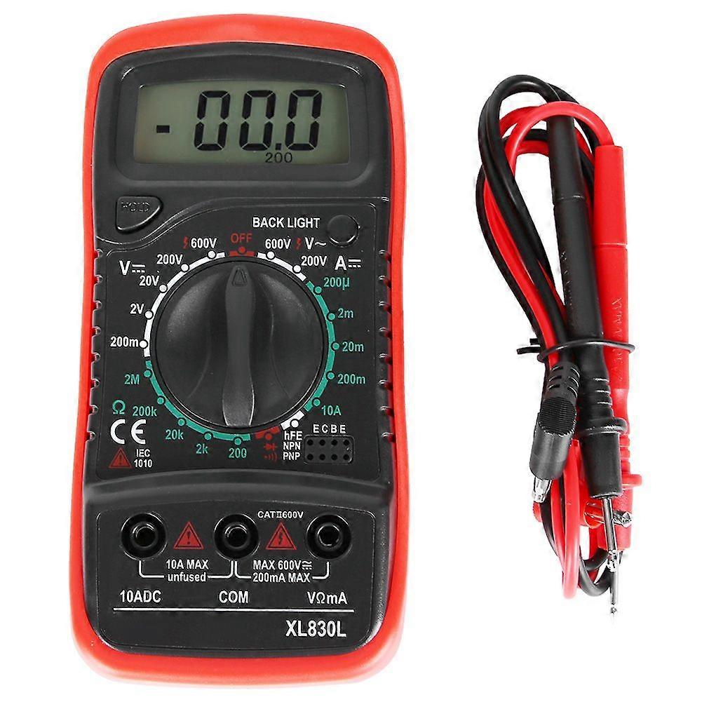 XL830L Handheld LCD Digital Multimeter Voltmeter Ammeter Ohmmeter Current Voltage TesterXL830L Red