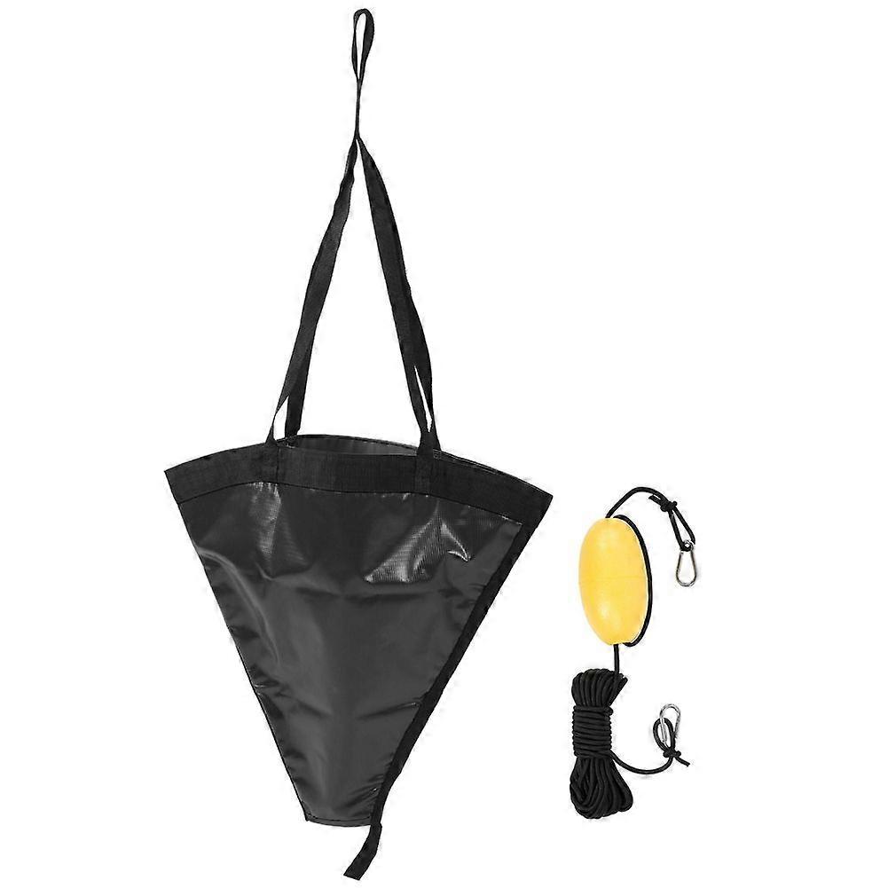 24in Portable Boat Anchor Float Set Accessory for Yacht Rubber Dinghy Kayak Fishing Boatblack