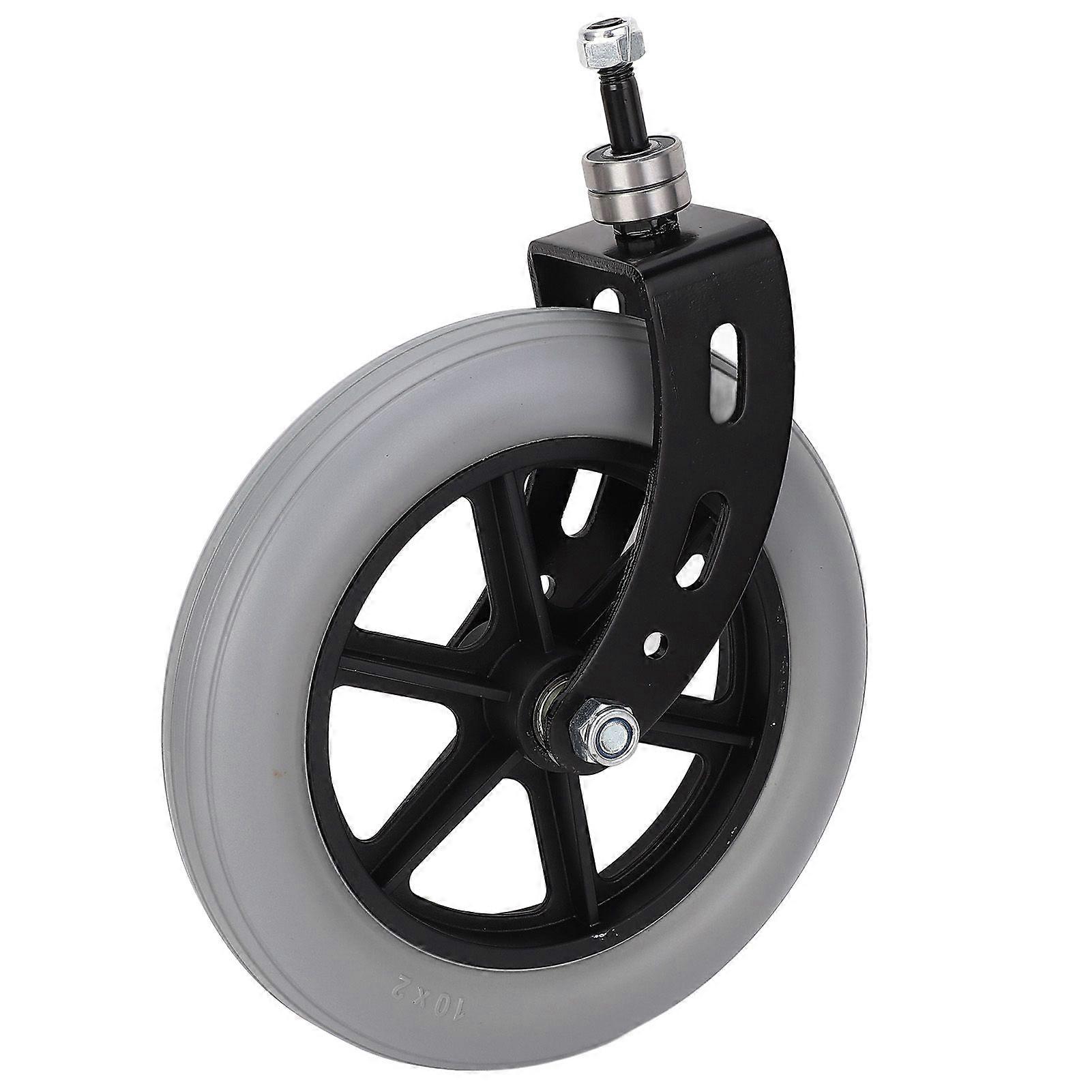 10 Inch Walker Front Caster Universal PU Wheel Hub Solid PVC Caster Replacement for Grocery Carts
